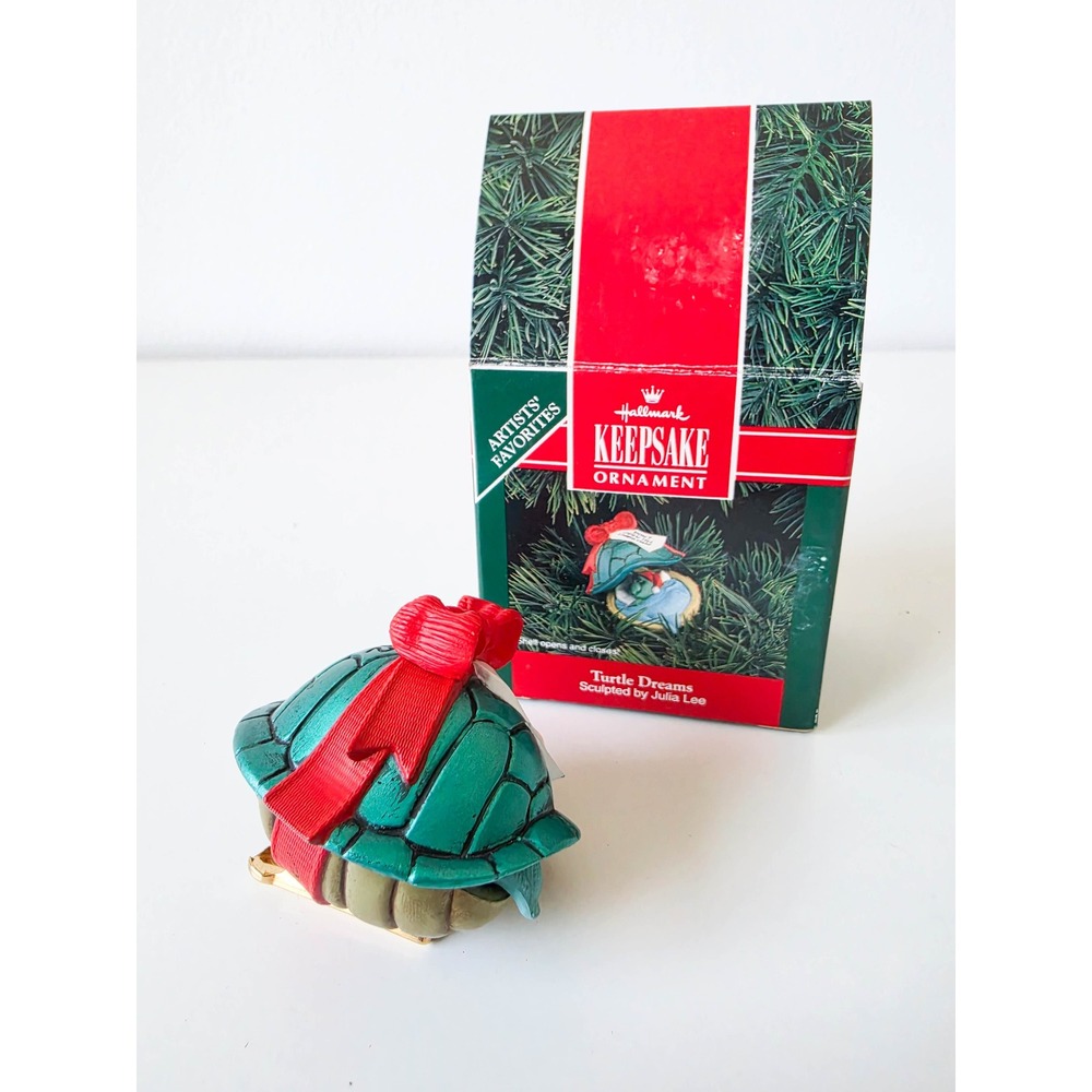 1992 Hallmark Keepsake Ornament Turtle Dreams Julia Lee Artists Favorites Boxed